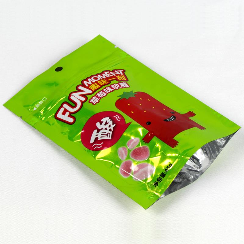Plastic Stand Up Zipper Candy Bag
