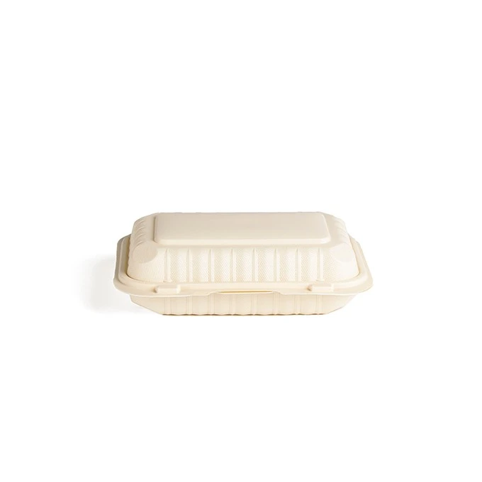 Bio Degradable 9x9inch Plastic Fire Chicken Packaging Take Out Bento Box Clamshell Food Container